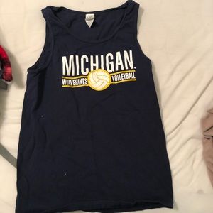 University of Michigan volleyball tank top